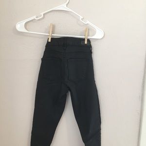 Faux leather jeans